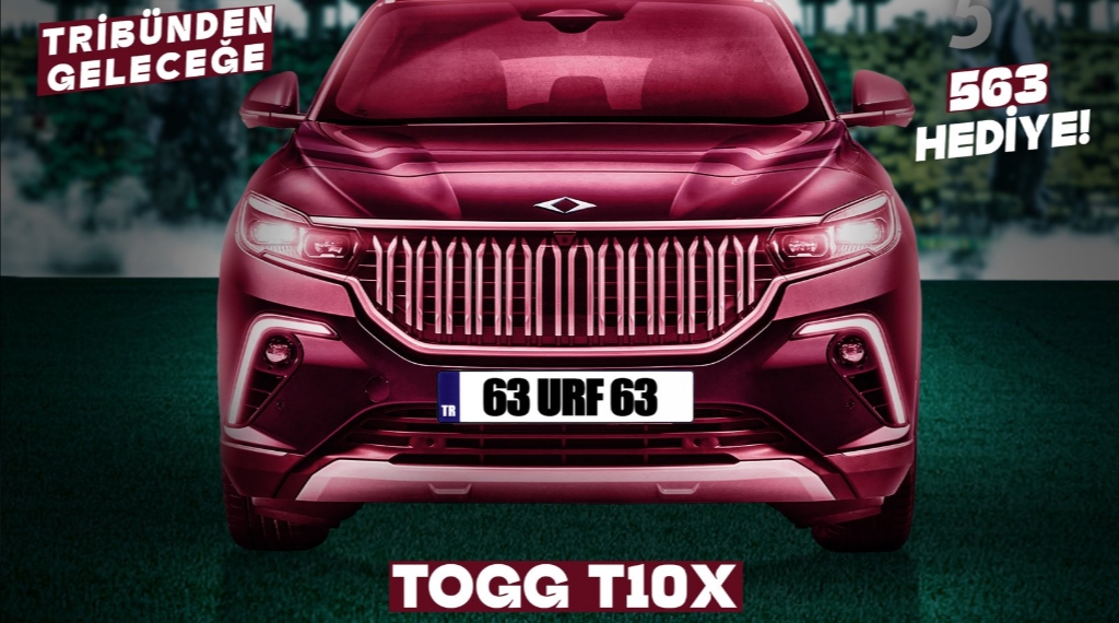 63 plakalı TOGG'unuz olsun ister misiniz? Şanlıurfaspor'dan büyük çekiliş var