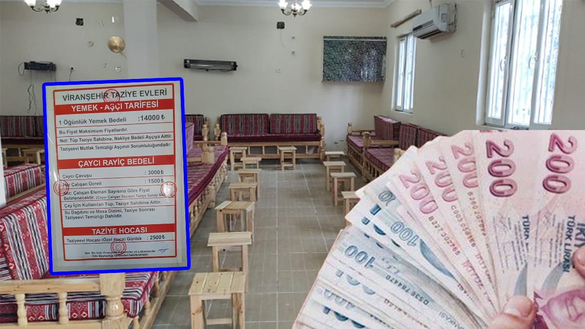 Şanlıurfa’nın ilçesinde taziye giderleri asıldı! Yemekten temizliğe her şey listelendi