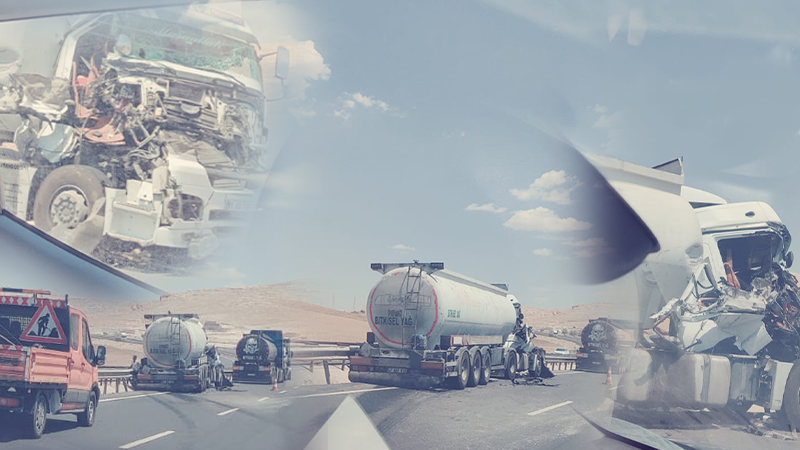 Faciadan dönüldü! Şanlıurfa’da tanker ile kamyon çarpıştı