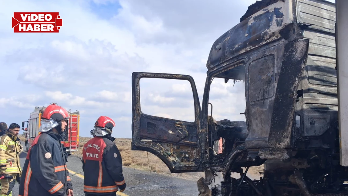 Şanlıurfa’da kara yolunda korku dolu anlar! Küle döndü
