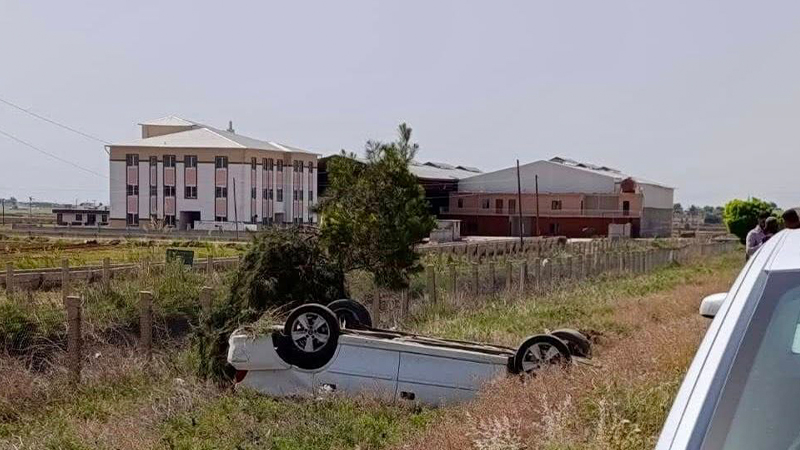 Şanlıurfa’da otomobil ters döndü: 1 yaralı