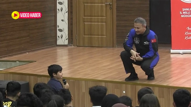 Şanlıurfa'da minik Ali sordu: Türkiye'nin ilk astronotu Gezeravcı şaştı kaldı