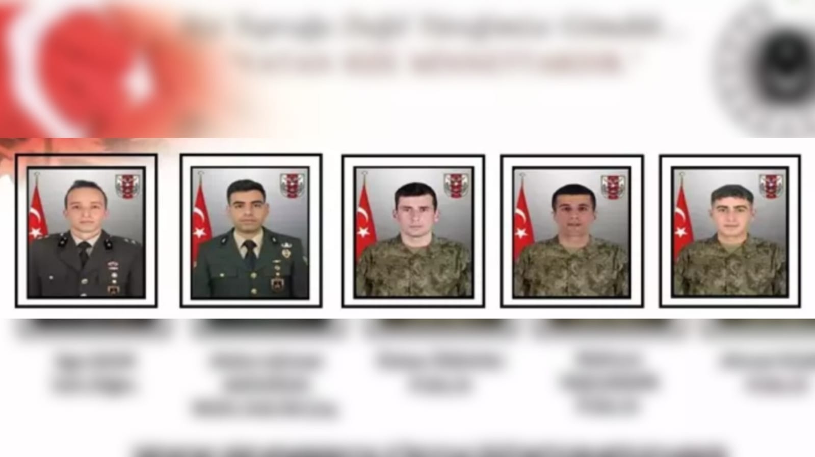 Bakanlık duyurdu... Şehit askerlerin isimleri belli oldu