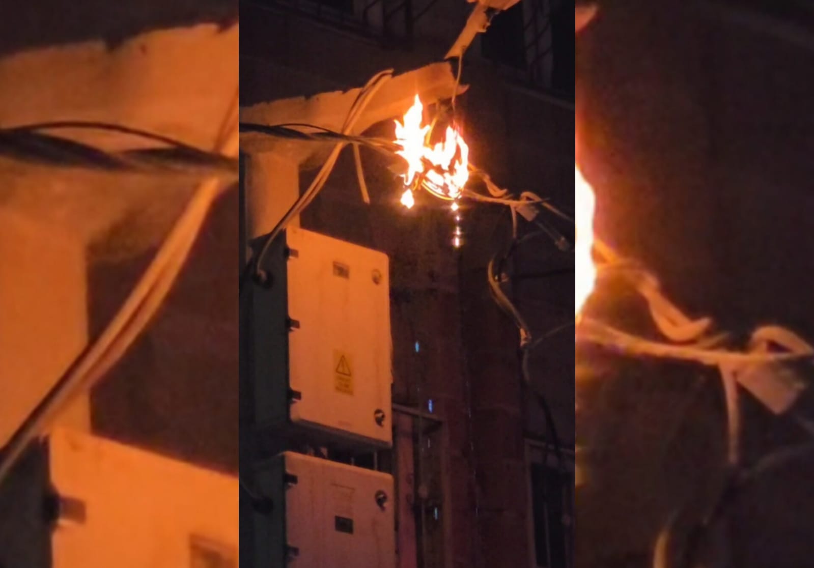 Şanlıurfa'da elektrik direği alev alev! Tehlike saçtı