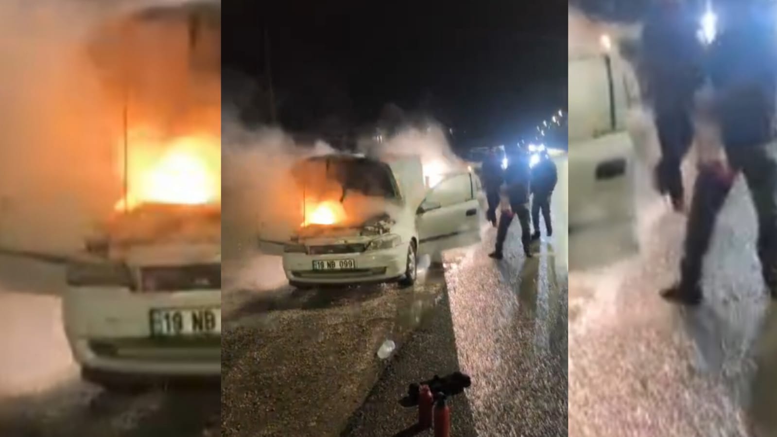 Şanlıurfa'da araç alev aldı... Kendi imkanlarıyla söndürdüler