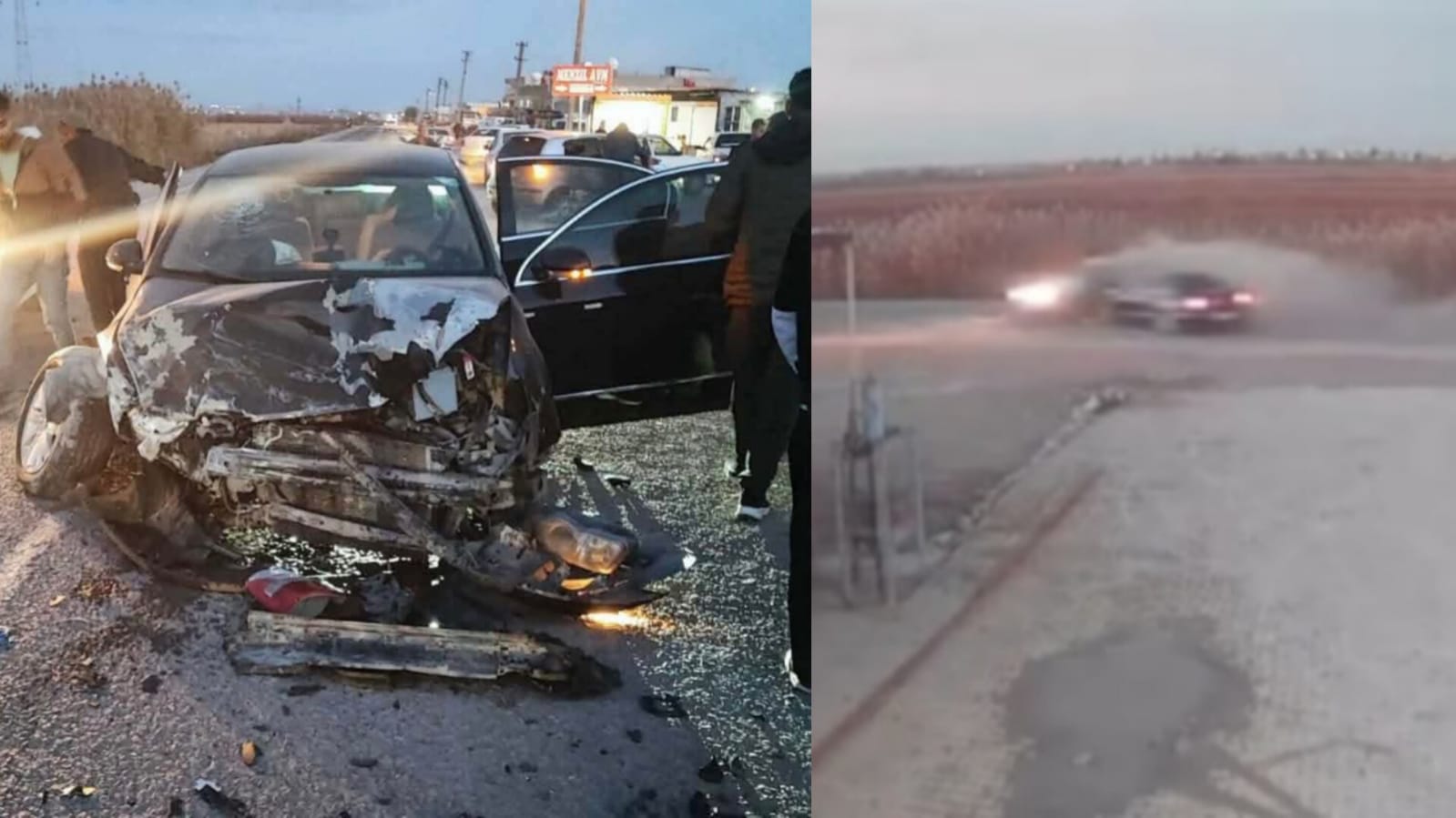 Şanlıurfa'da iki araç çarpıştı! Kaza anbean kamerada