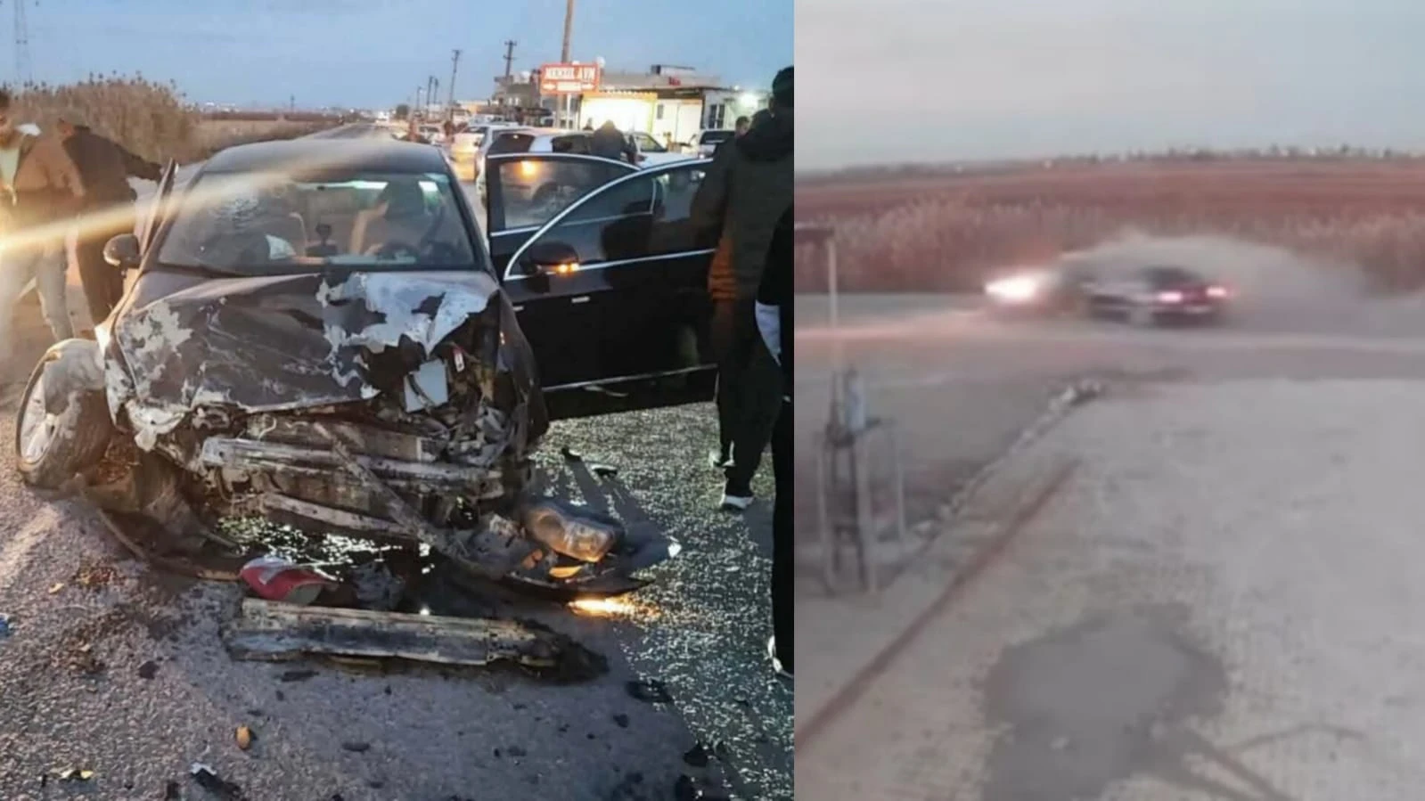 Şanlıurfa'da iki araç çarpıştı! Kaza anbean kamerada