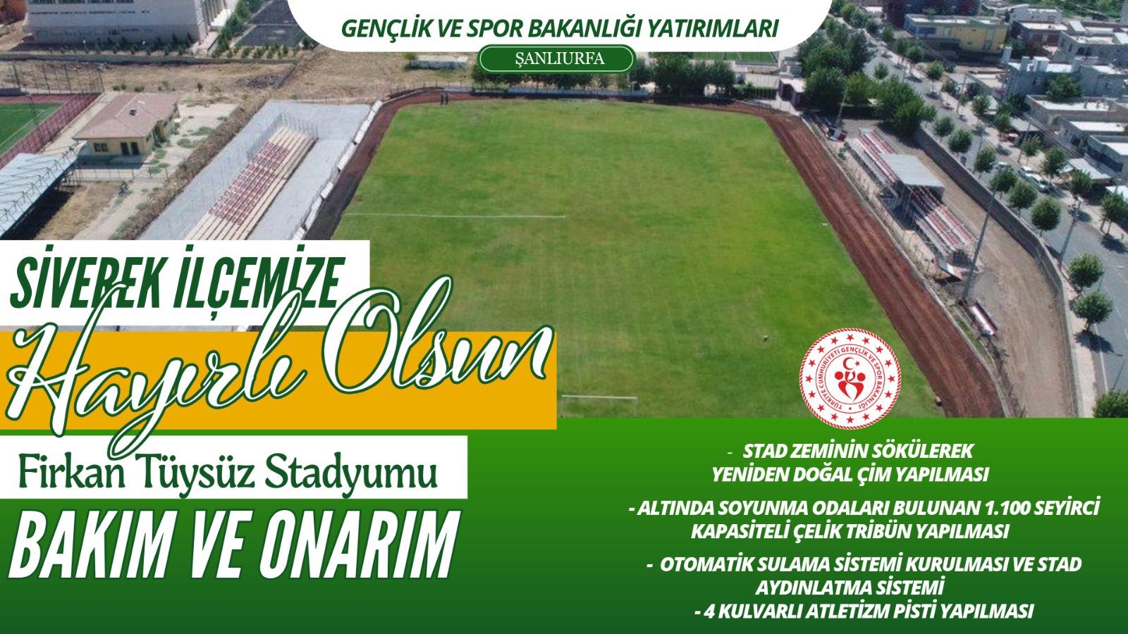 Siverek’te stadyum sevinci: Başkan Bucak ihale müjdesi verdi!