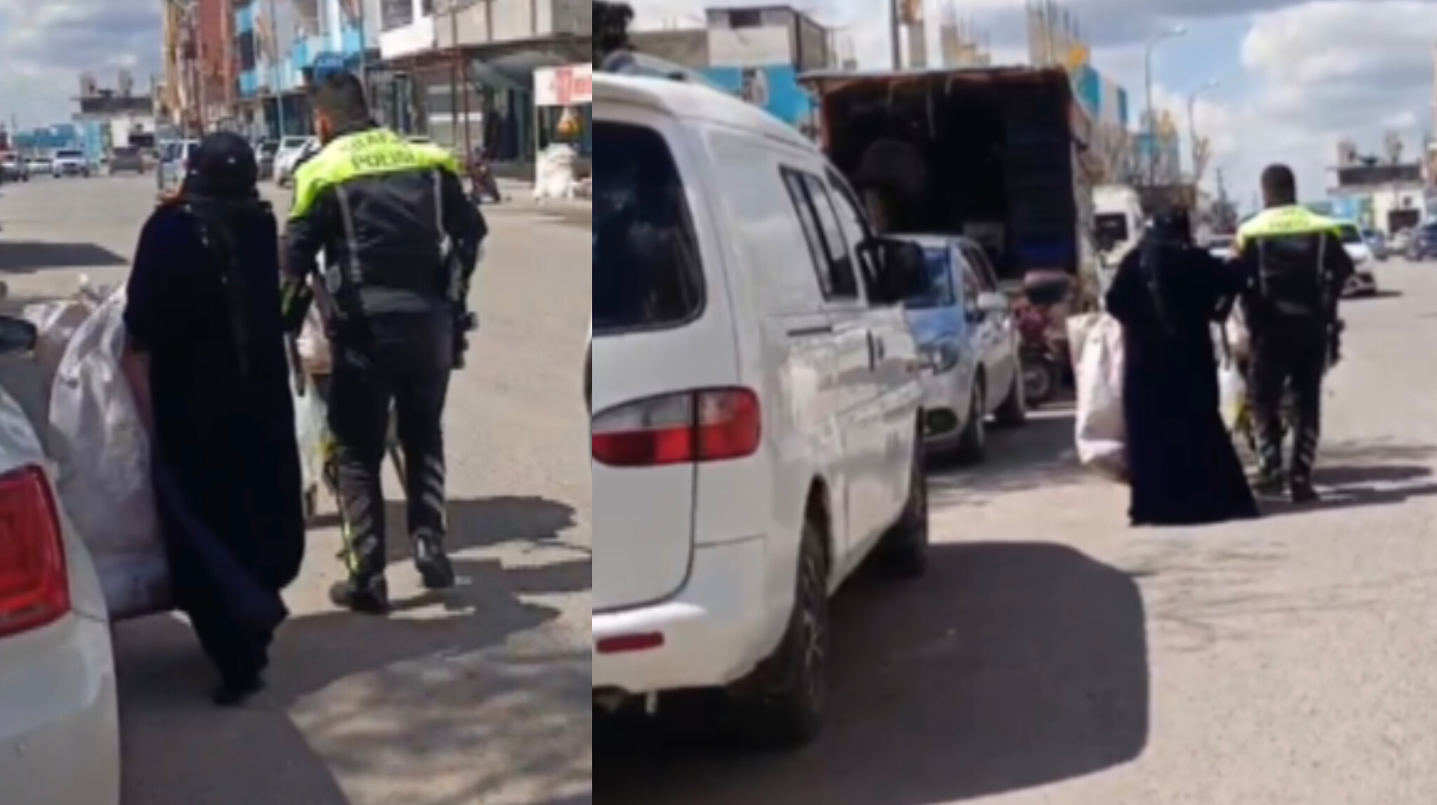 Şanlıurfa polisi hızır misali... Trafikte günün en güzel anı kameralarda