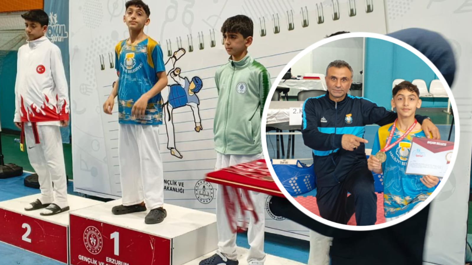 Taekwondo yıldızlar yarışmasında büyük gurur: Türkiye şampiyonu Haliliye'den!