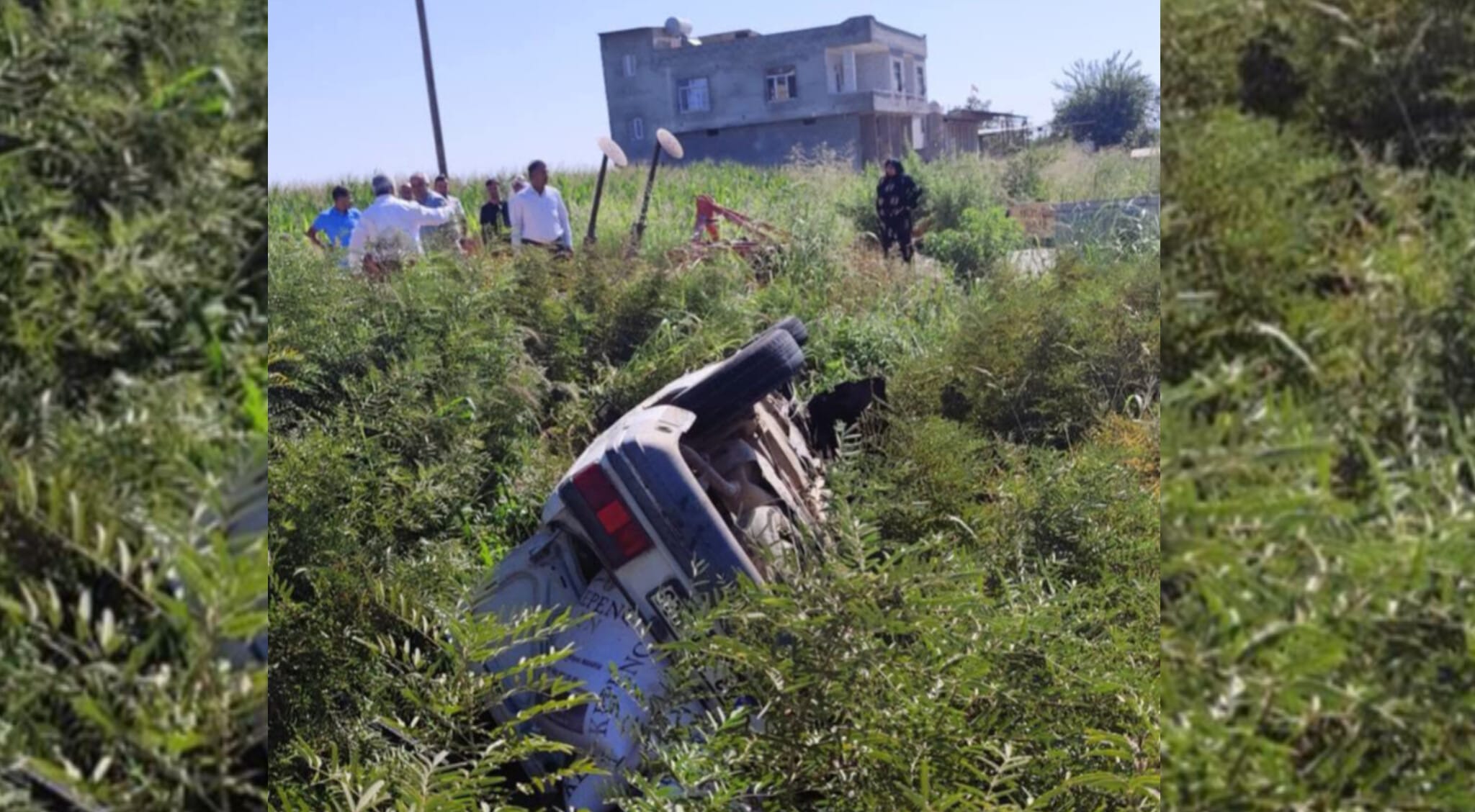 Şanlıurfa'da araç şarampole yuvarlandı: Yaralı var