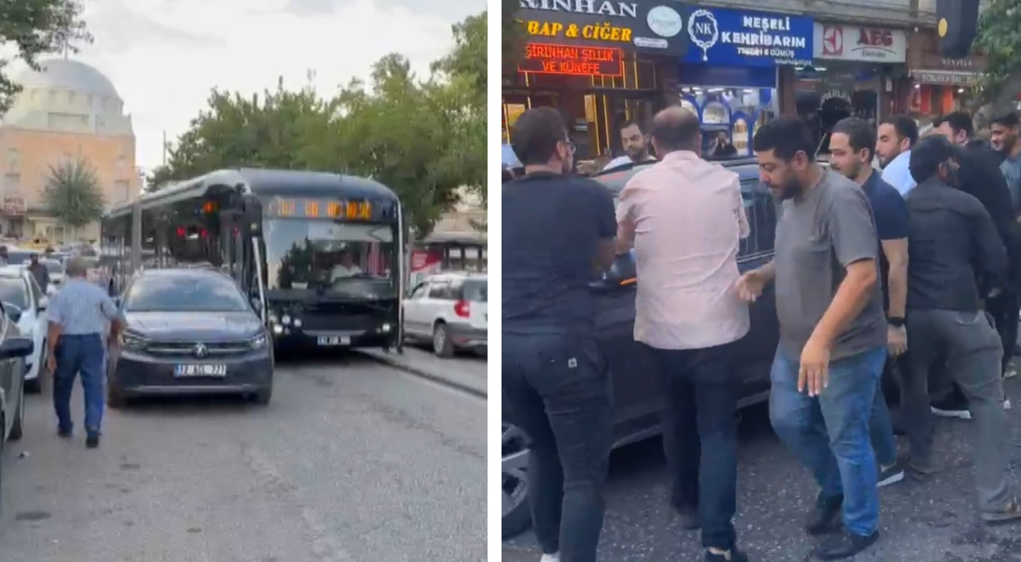 Şanlıurfa'da hatalı park trafiği kilitledi! İş başa düştü...