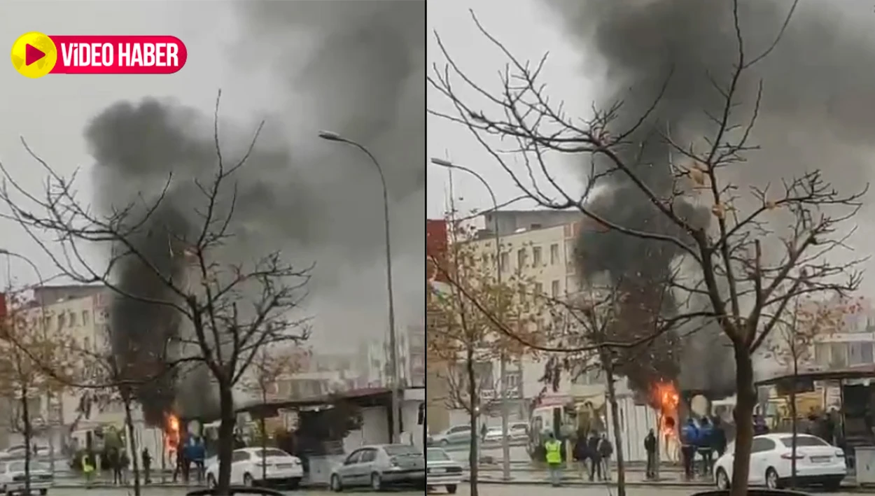 Şanlıurfa'da zabıta noktasında korkutan yangın: Dumanlar yükseldi