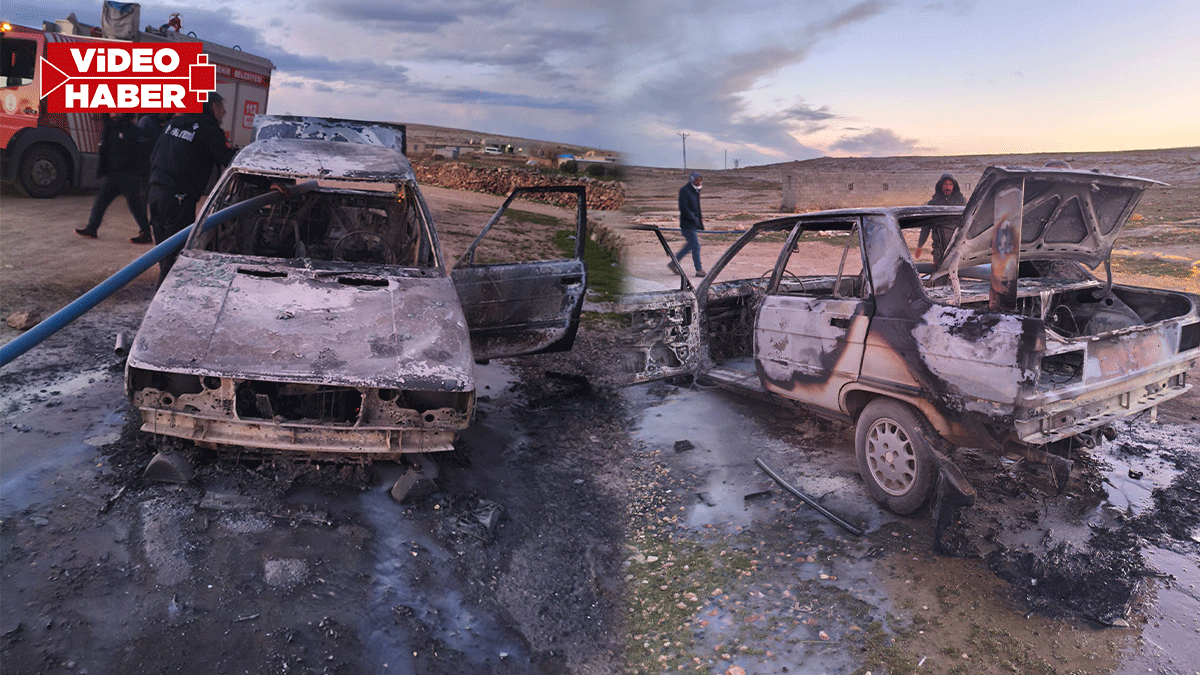 Şanlıurfa’da evin önünde duran araç bir anda alev aldı! Hurdaya döndü