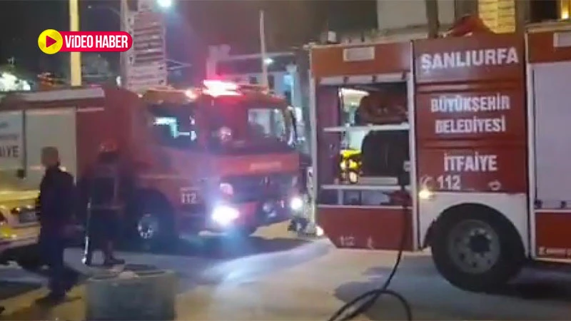 İş yeri yangında dumanlar altında kaldı: Şanlıurfa'da gece yarısı korku dolu saatler