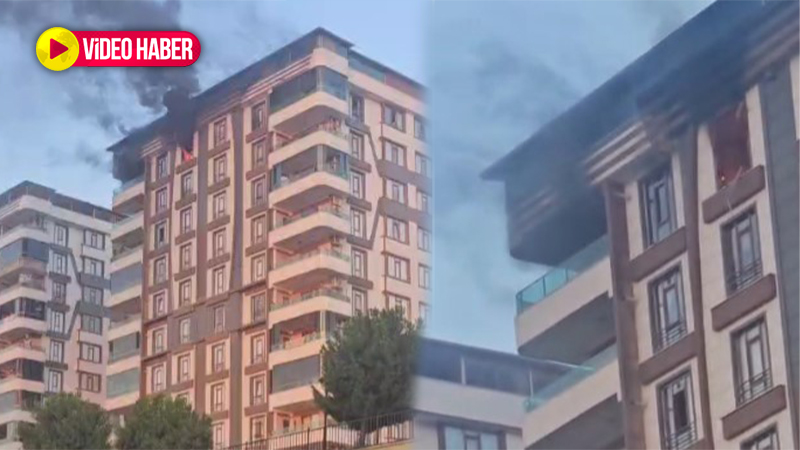 Şanlıurfa’da 10 katlı binada korkutan yangın