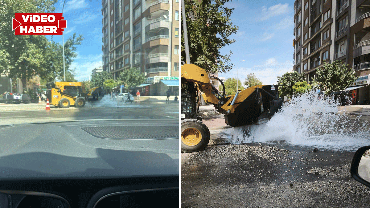Şanlıurfa’da vatandaş artık “haho” diyor! Yine kazı yapılırken boru patladı