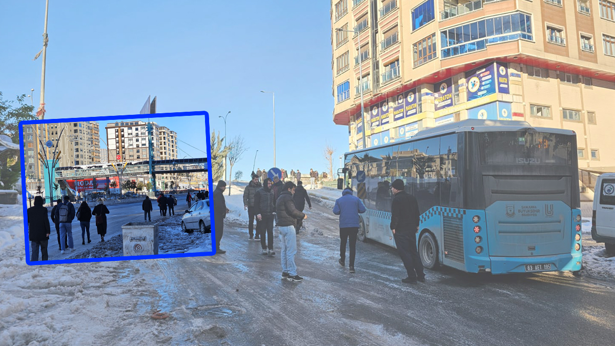 Şanlıurfa’da kar sonrası buzlanma ulaşımı felç etti!