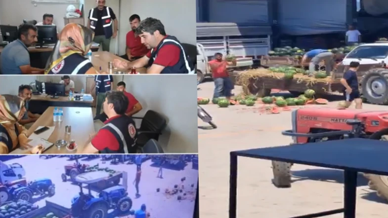 Karpuzları yere atıp parçalamışlardı